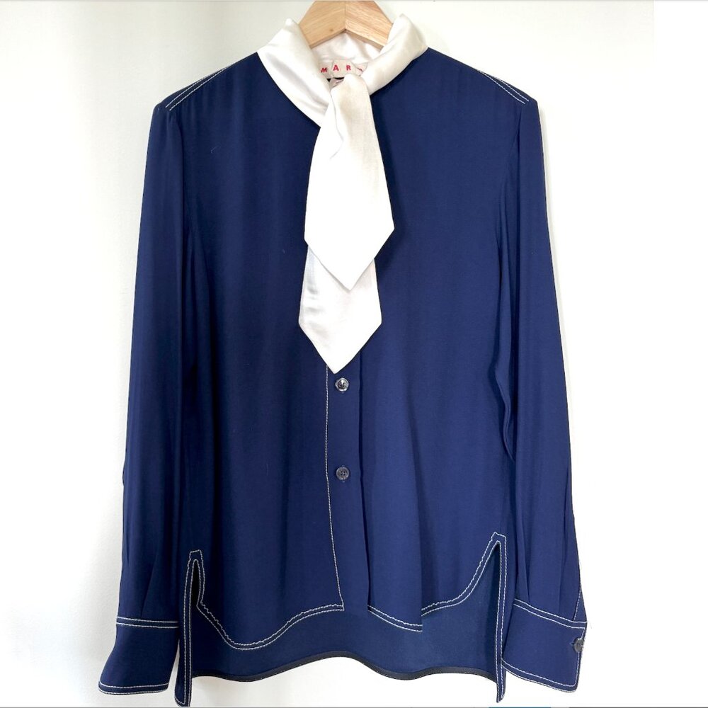 Marni top with tie.